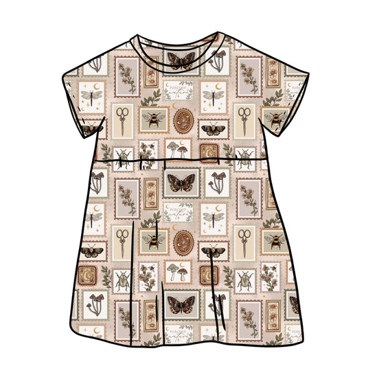Botany Stamps Child & Baby Short Sleeve Dress