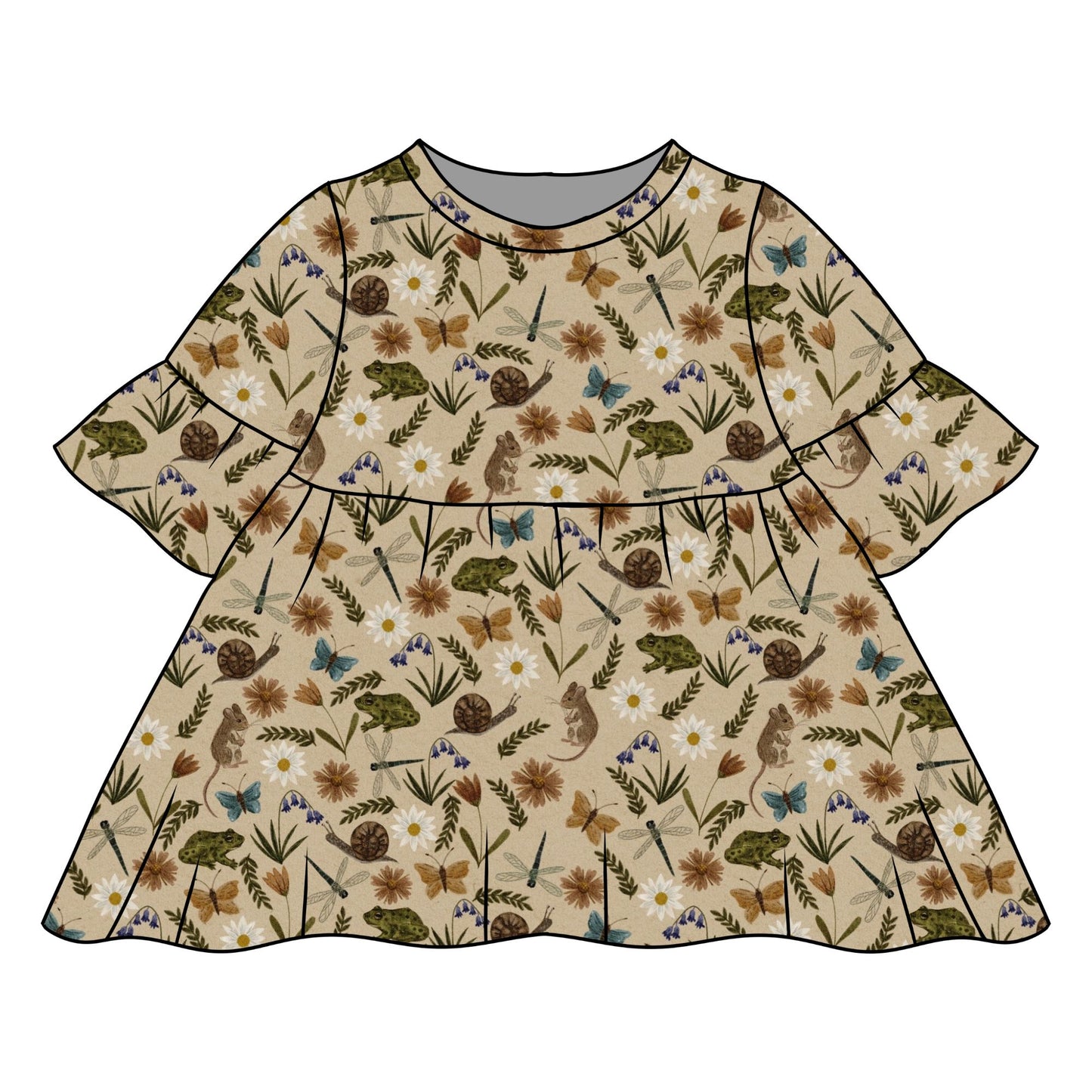Busy Meadow Child & Baby Frill Sleeve Dress