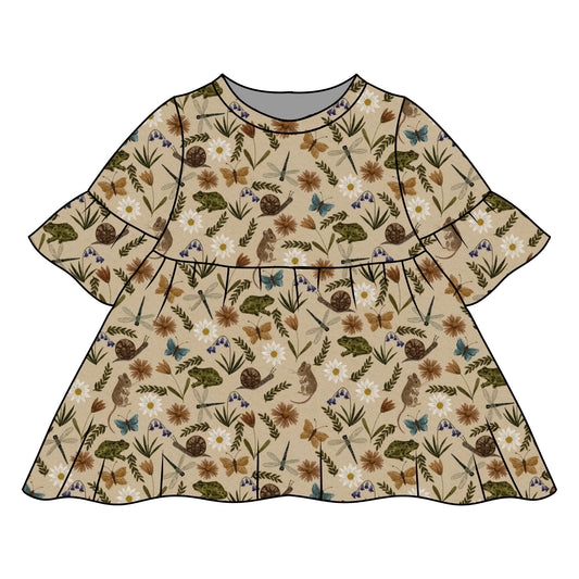 Busy Meadow Child & Baby Frill Sleeve Dress