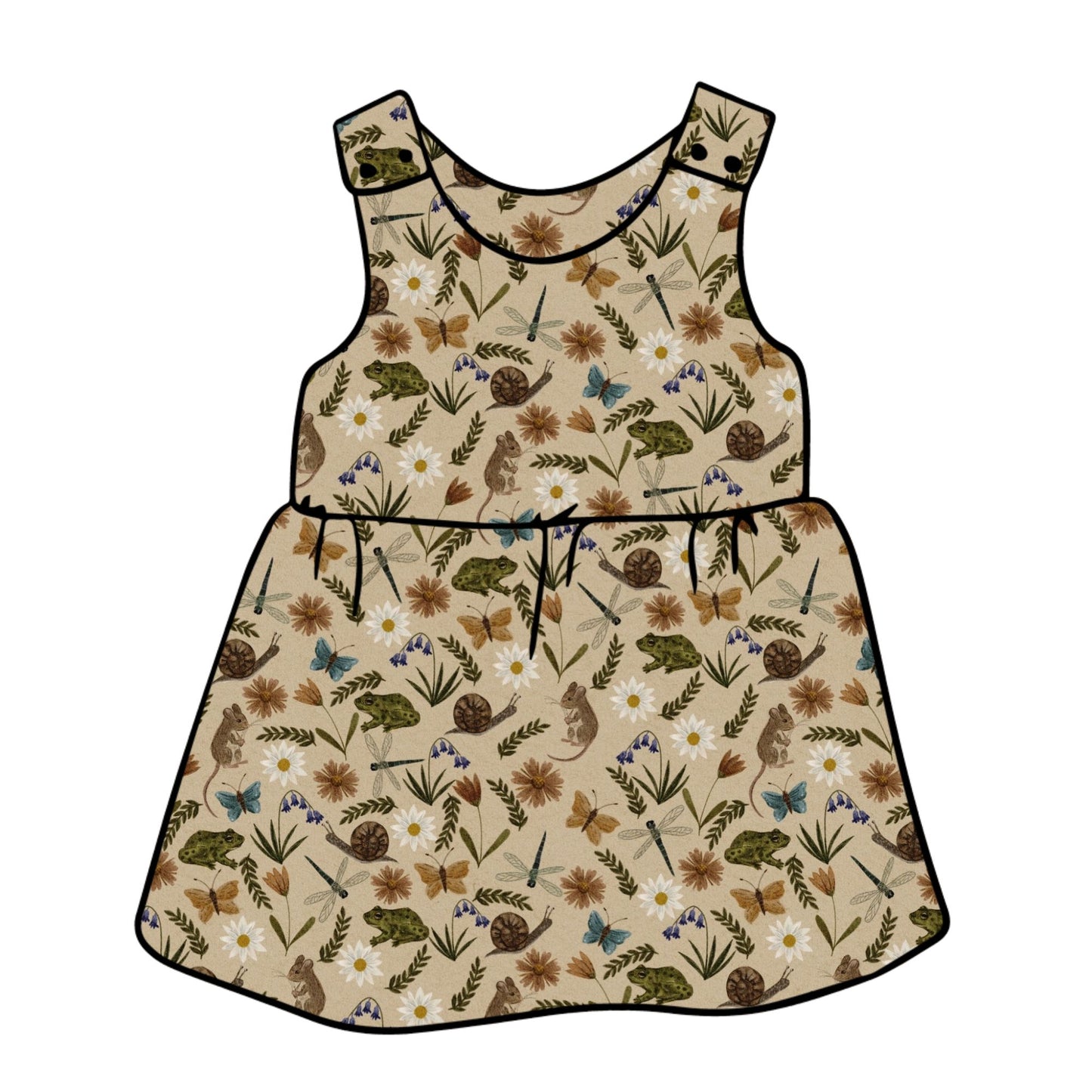 Busy Meadow Child & Baby Pinafore Dress