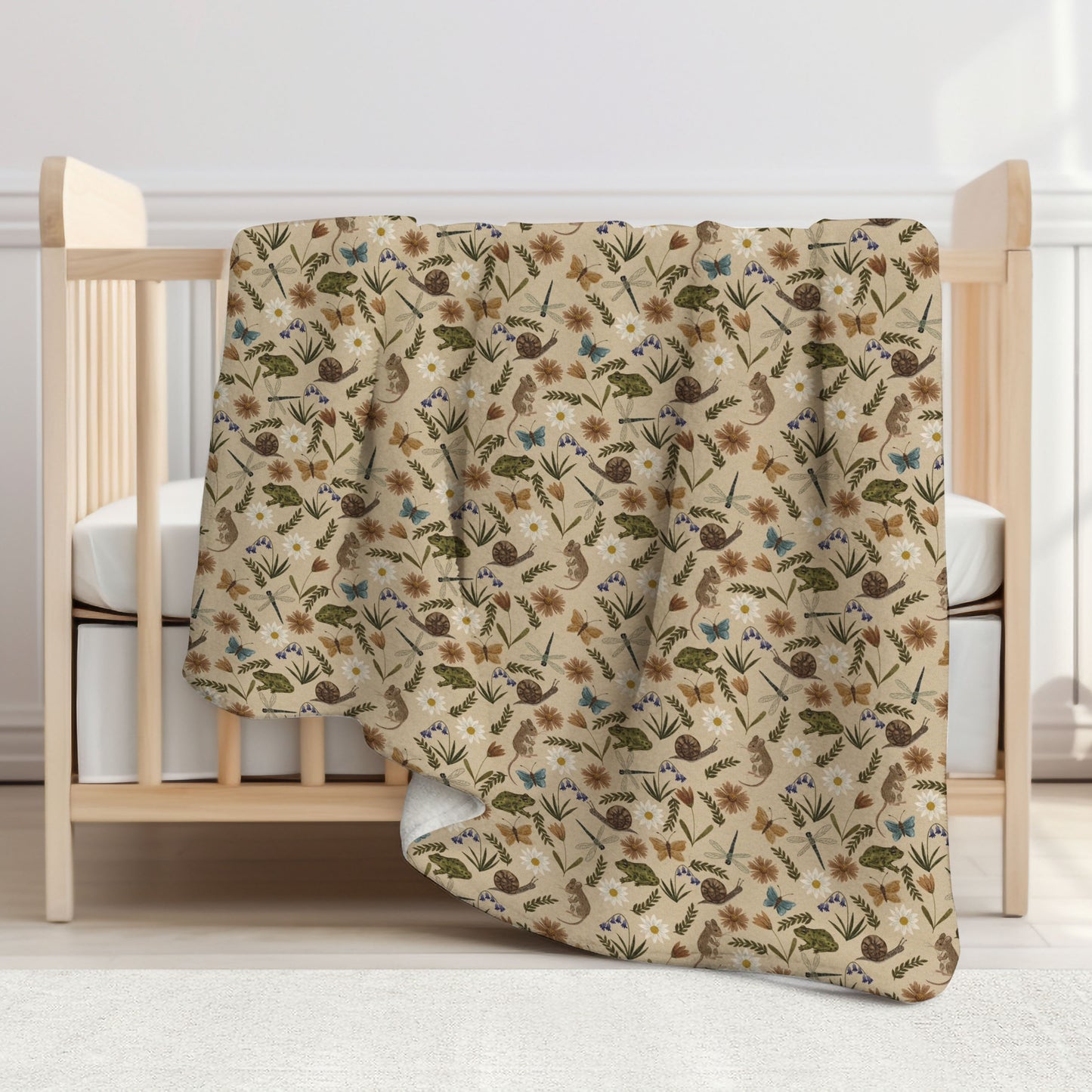 Busy Meadow Toddler & Child Sherpa Blanket