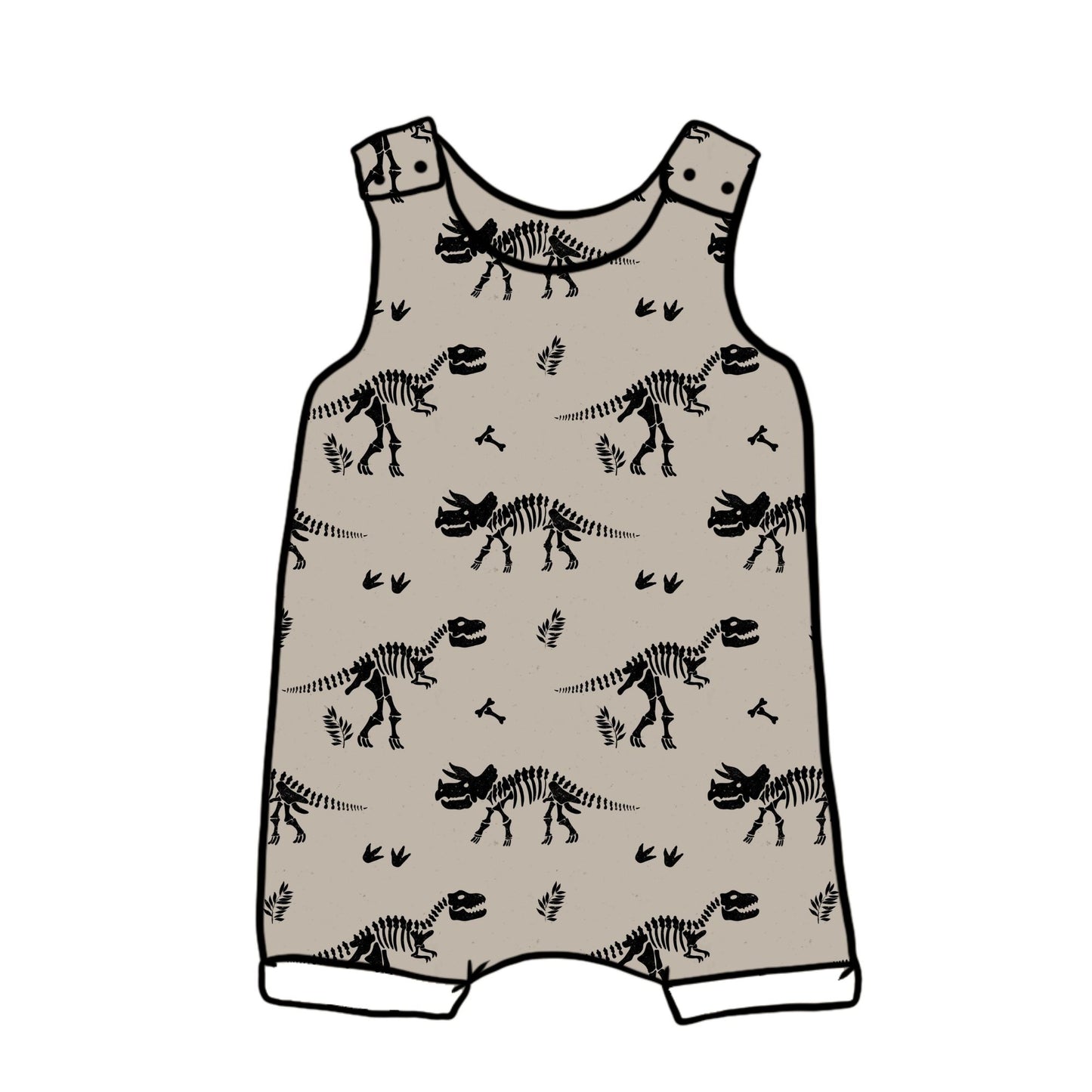 Dino Dig Child & Baby Short Romper
