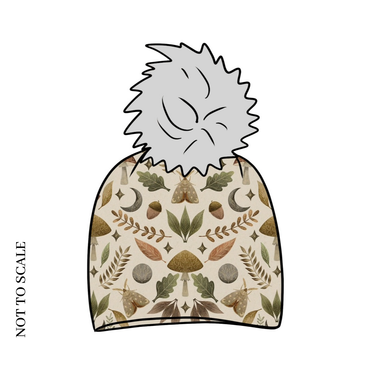 Moth & Moon Bobble Hat