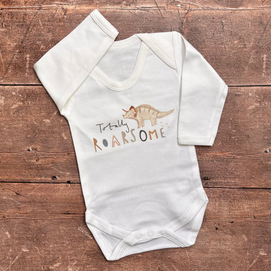 Totally Roarsome long sleeve bodysuit 0-3m