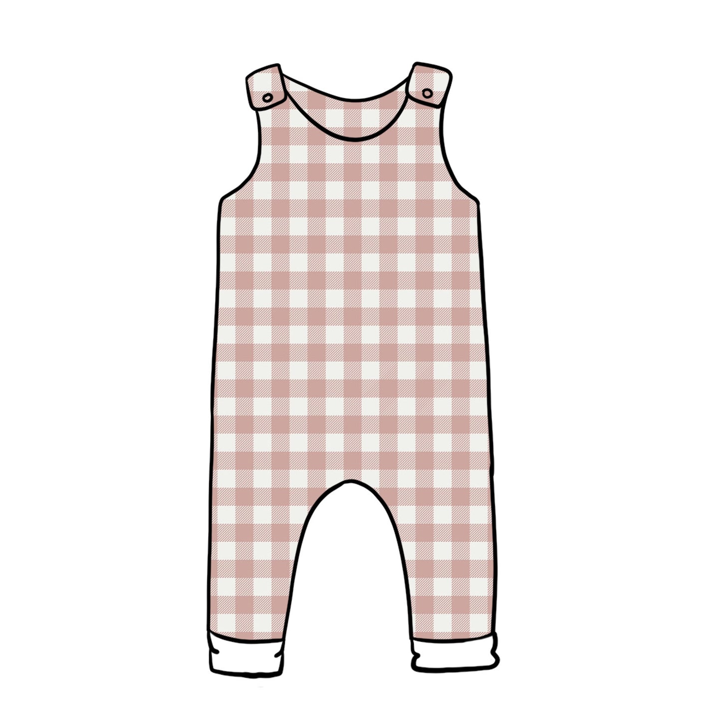 Rose Gingham Romper