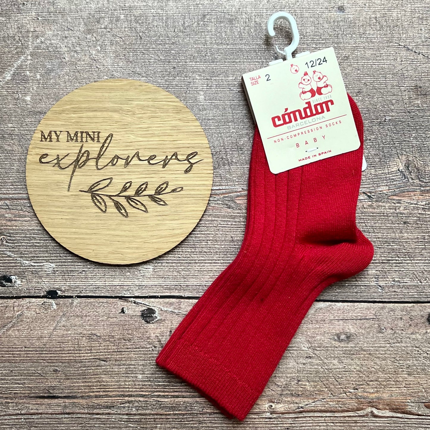 Cóndor Cotton Rib Ankle Socks - RED VELVET