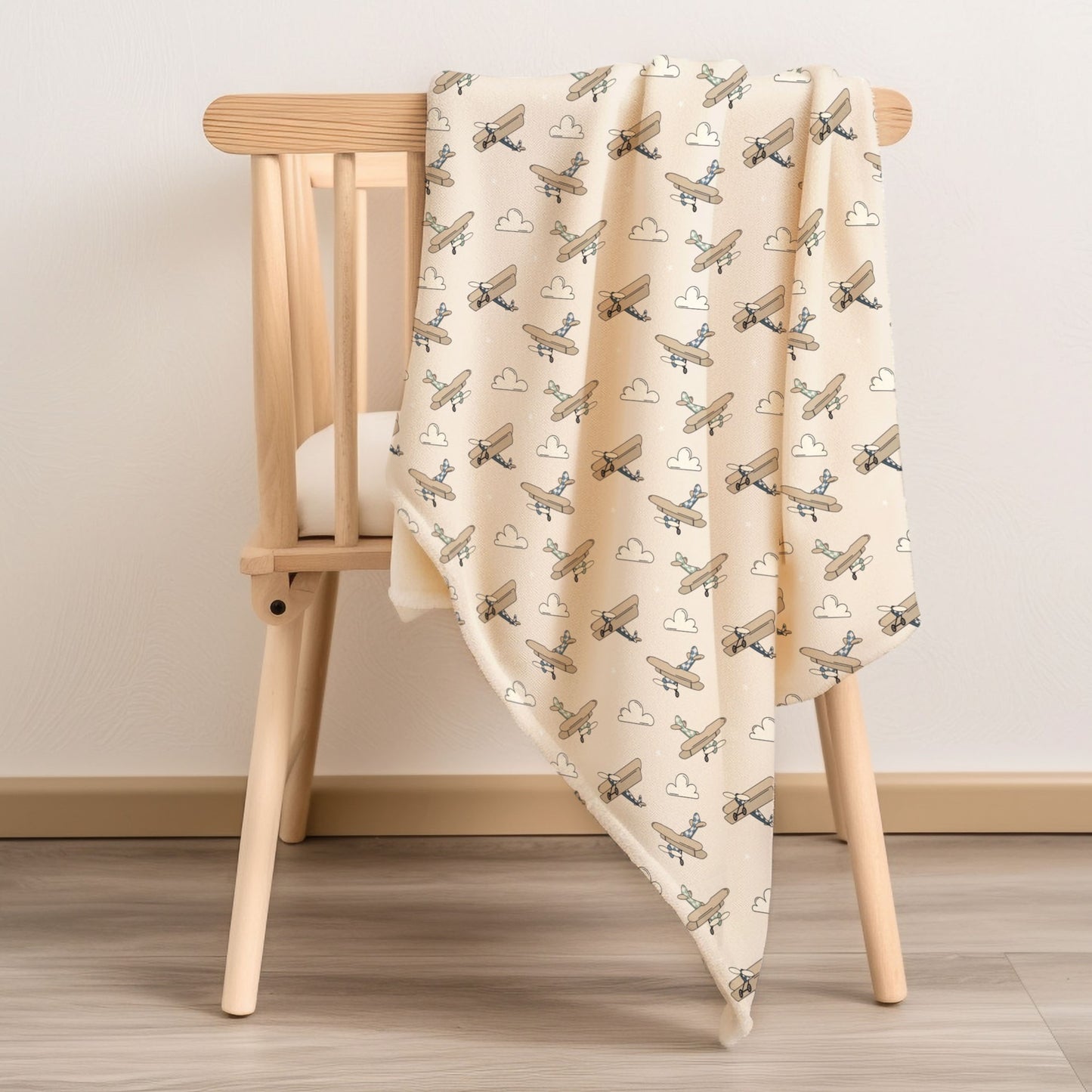 Vintage Airplanes Snuggle Blanket