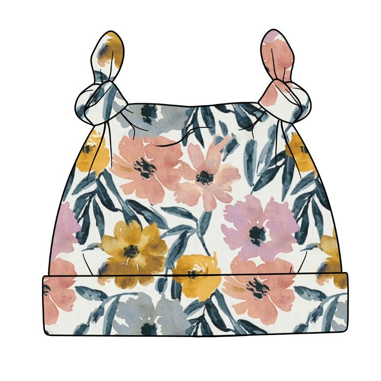 Sunny Blooms Knotted Hat