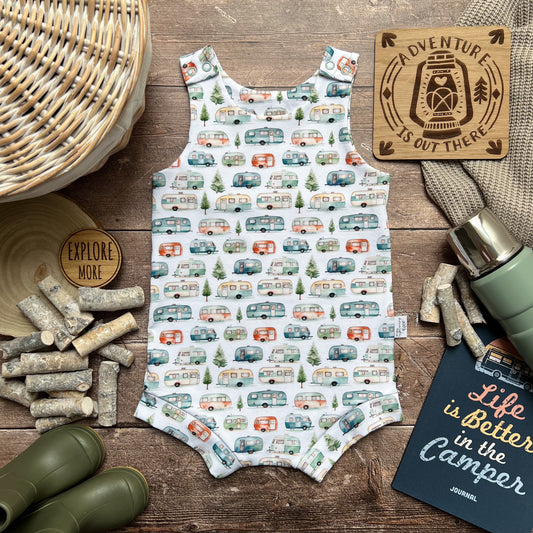 Camper Vans Bloomer Romper 12-18m
