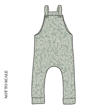 Load image into Gallery viewer, Sage Boho Leaves Dungarees
