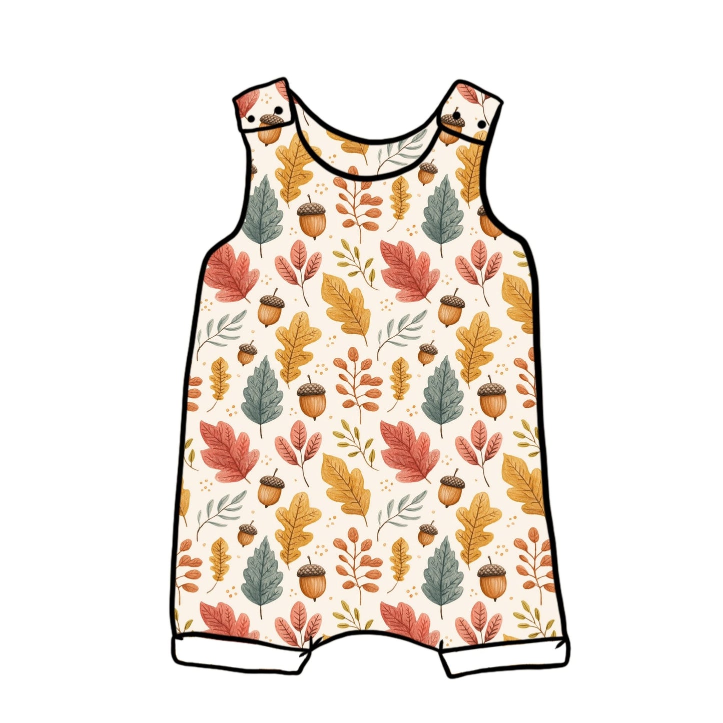 Acorns and Leaves Child & Baby Short Romper