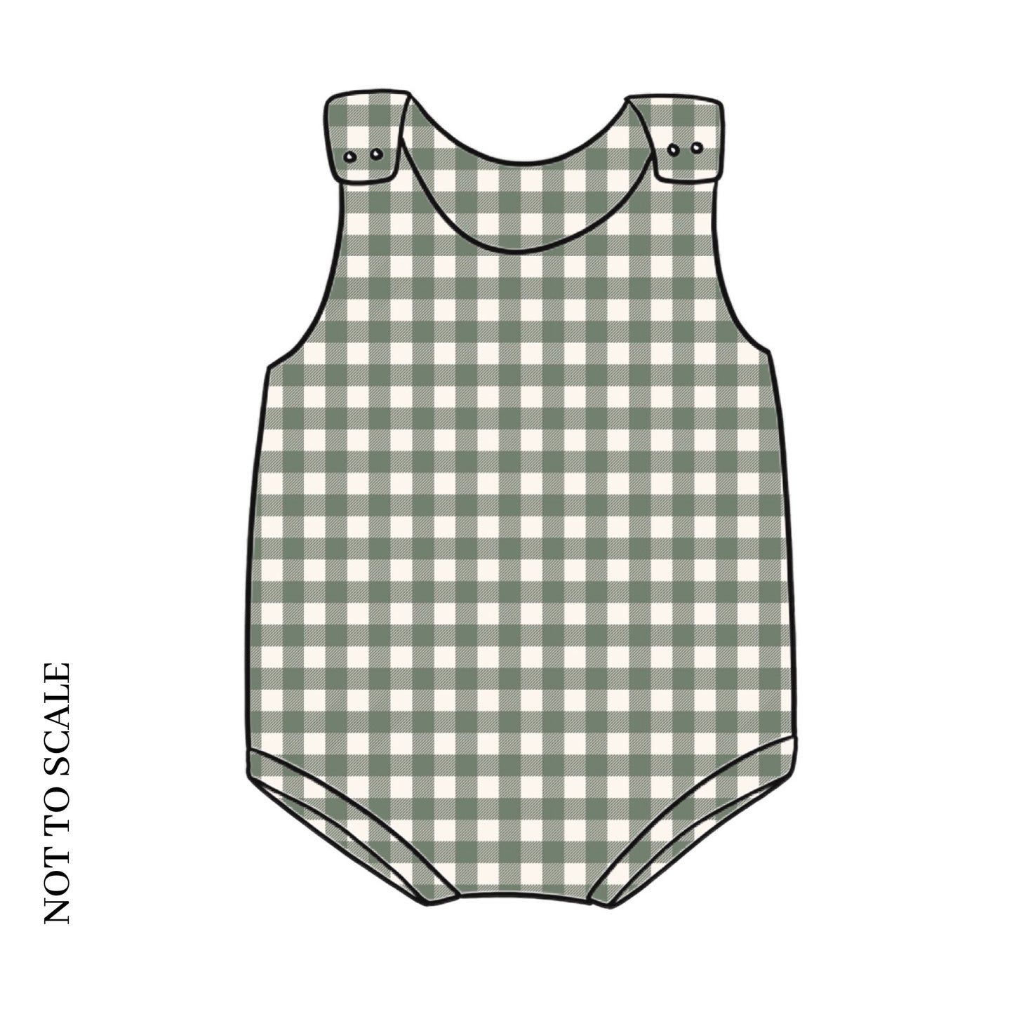 Forest Gingham Bloomer Romper