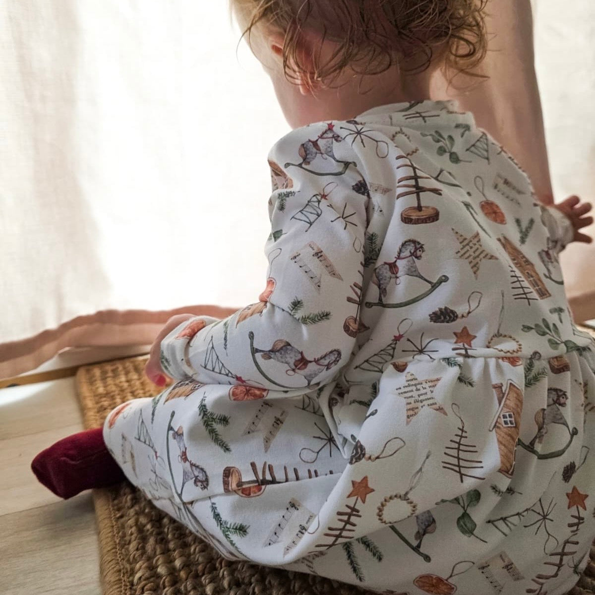 Scandi Christmas Child & Baby Long Sleeve Dress