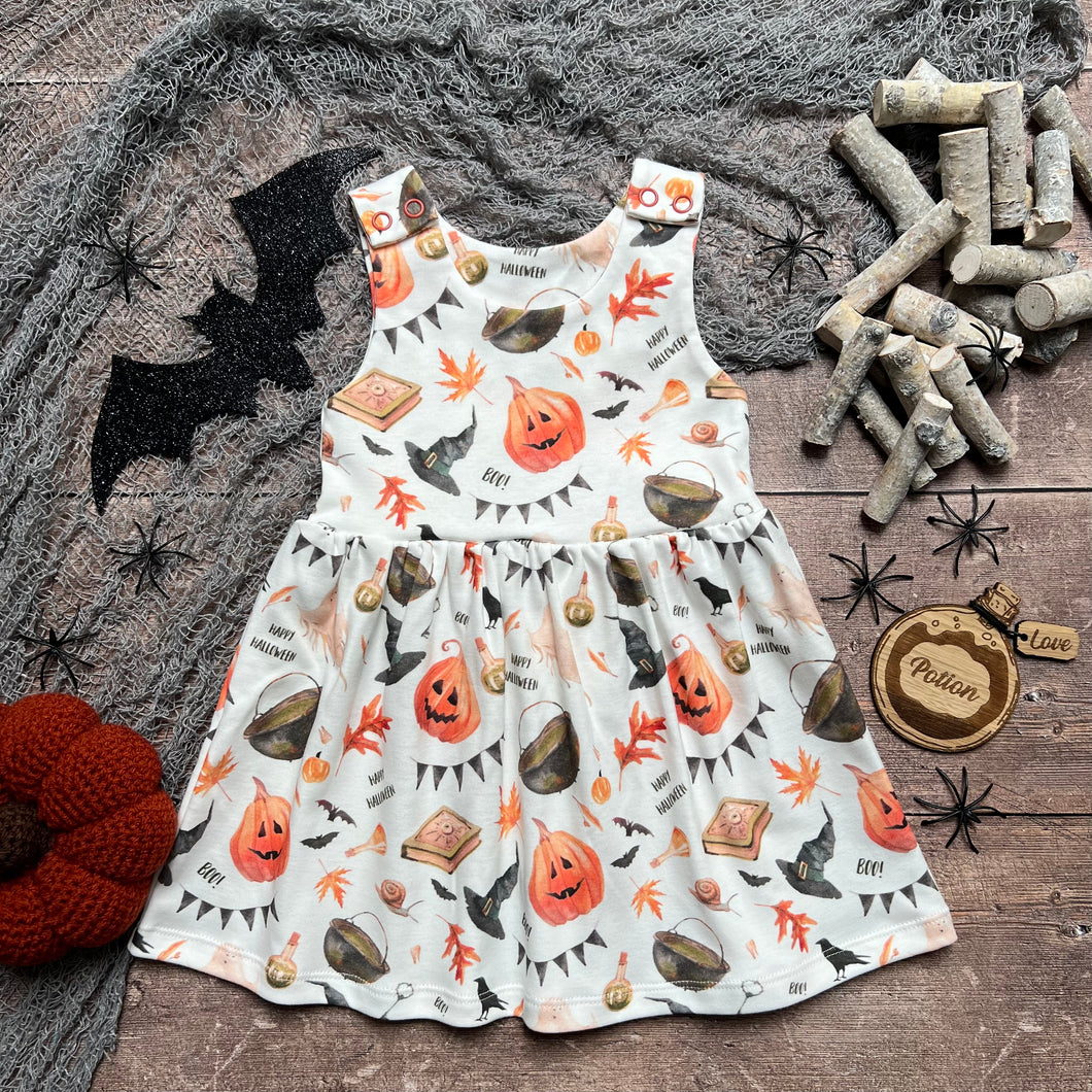 Halloween Pinafore Dress 6-9m