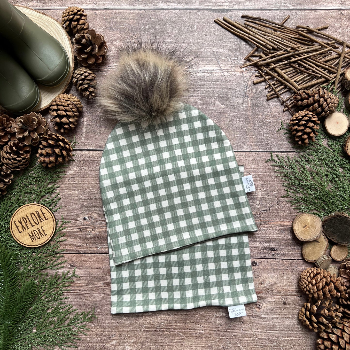 Forest Gingham Snood