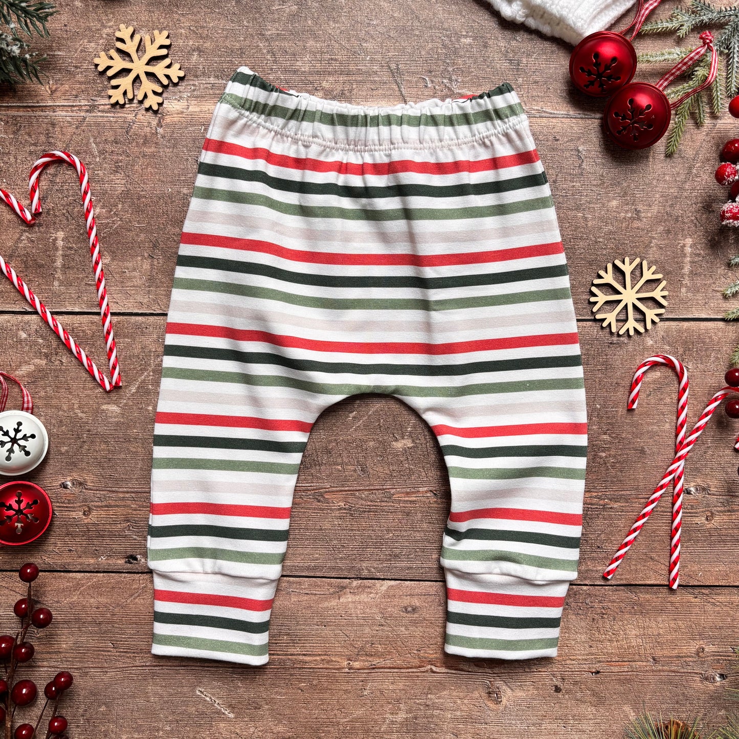 Christmas Stripes Harems 3-6m