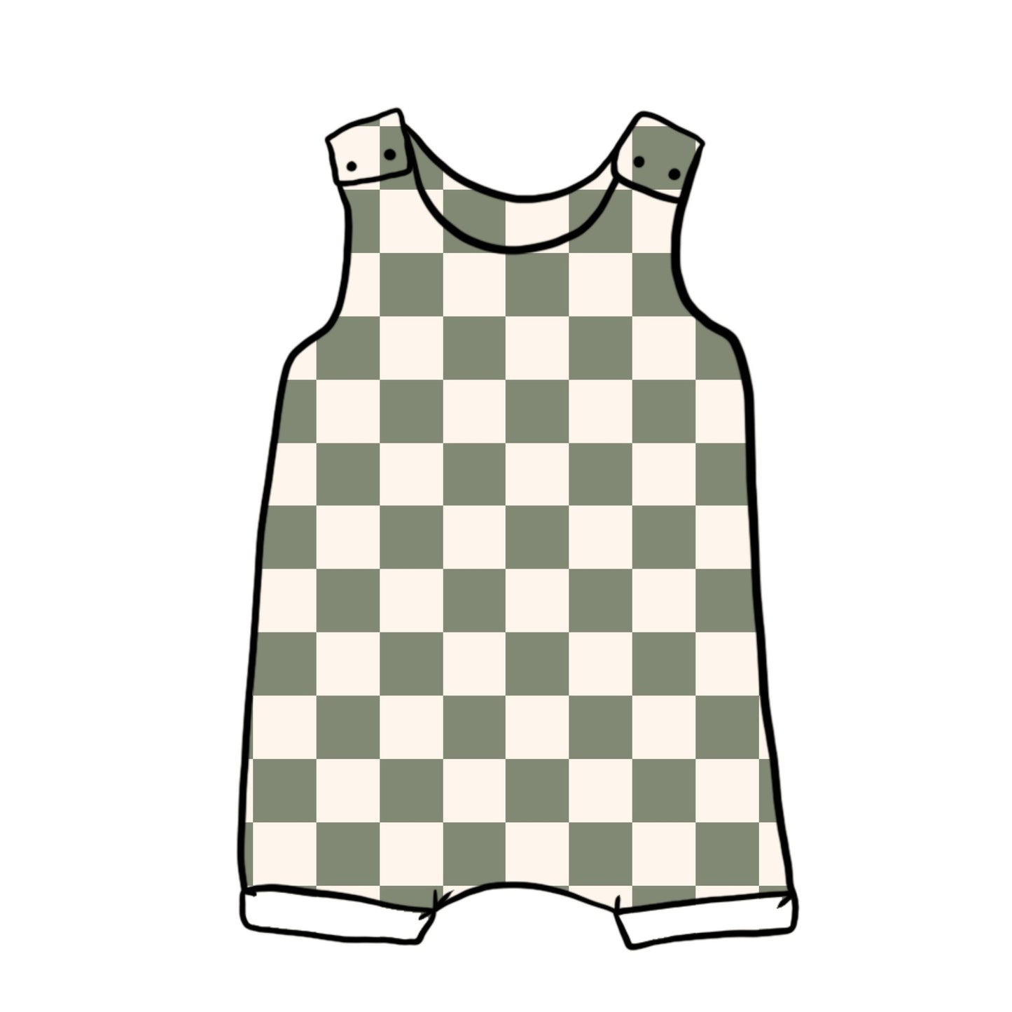 Chequerboard Child & Baby Short Romper