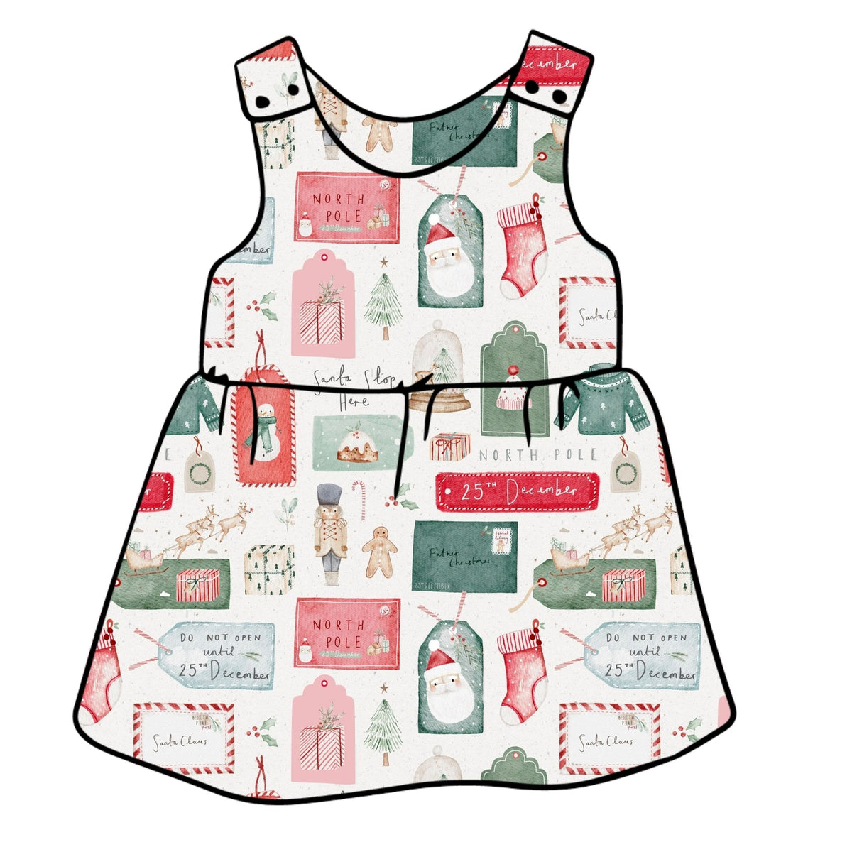 North Pole Greetings Child & Baby Pinafore Dress