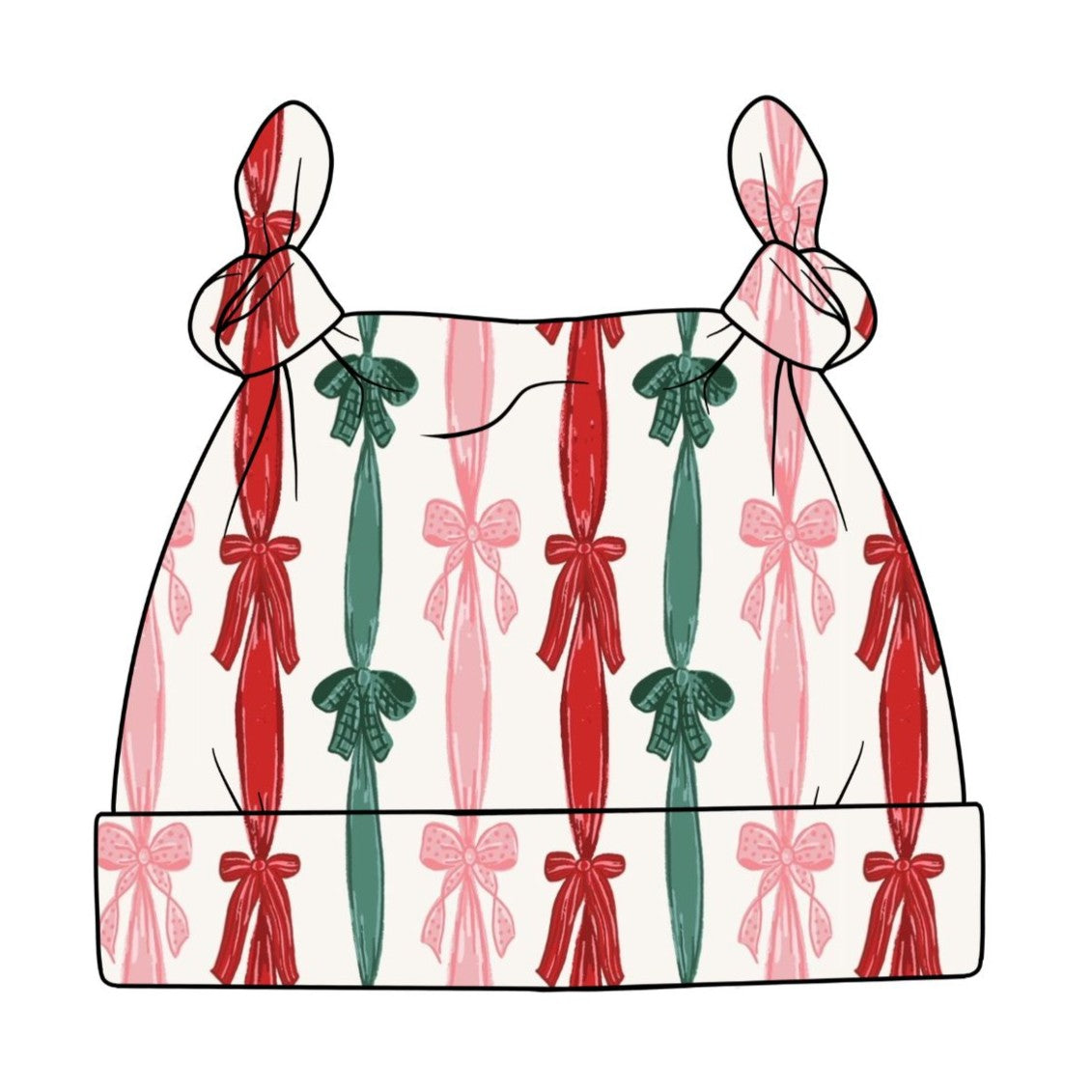 Ribbons & Bows Baby Knotted Hat