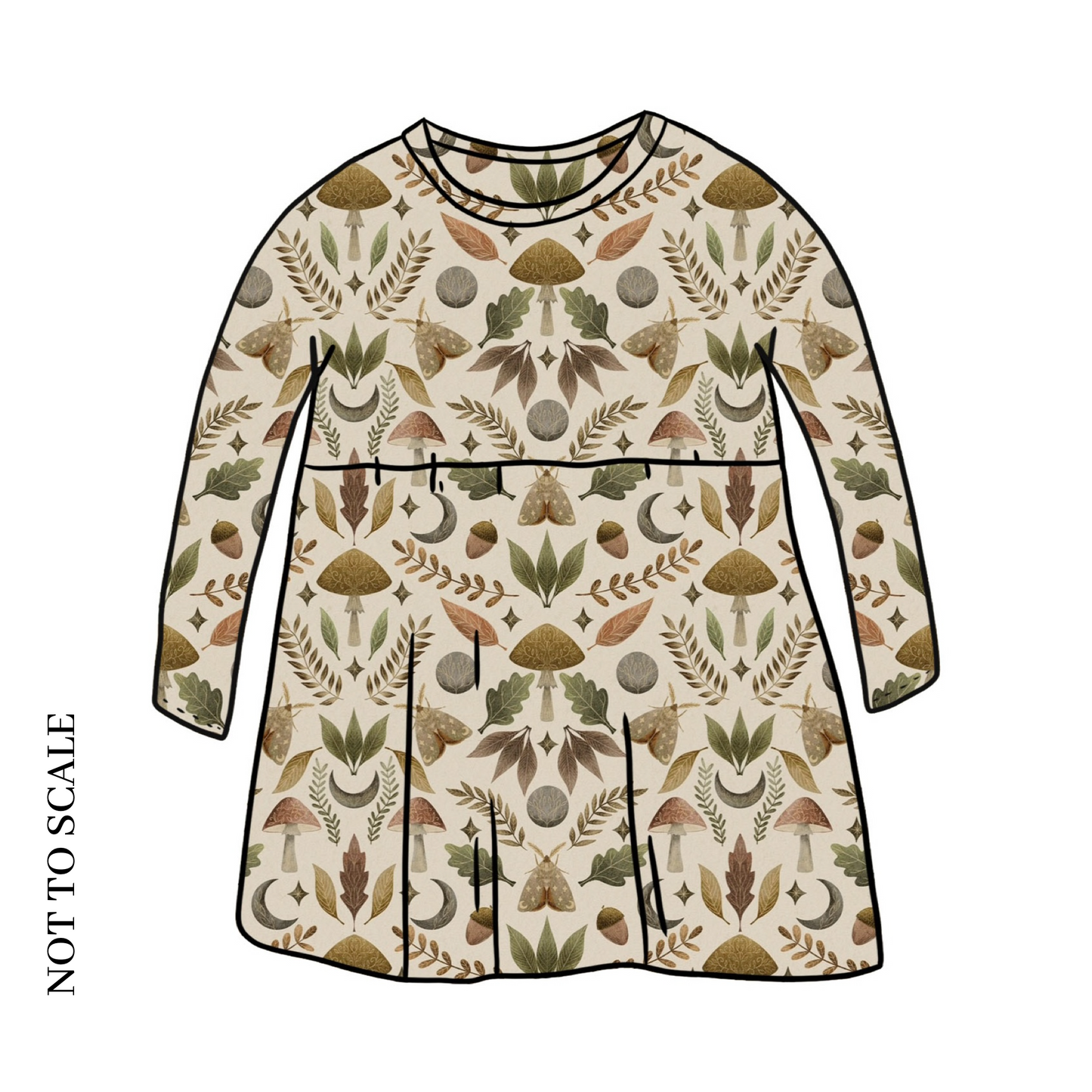 Moth & Moon Child & Baby Long Sleeve Dress