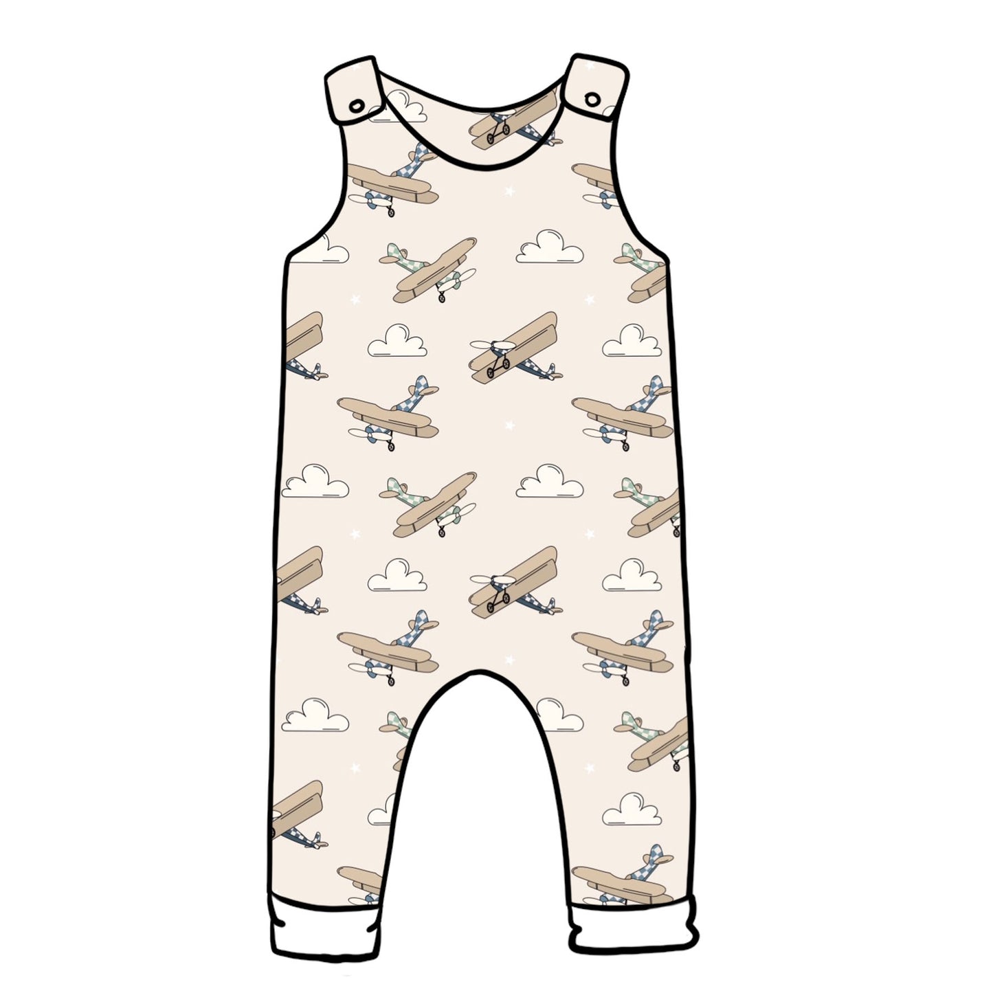Vintage Airplanes Romper