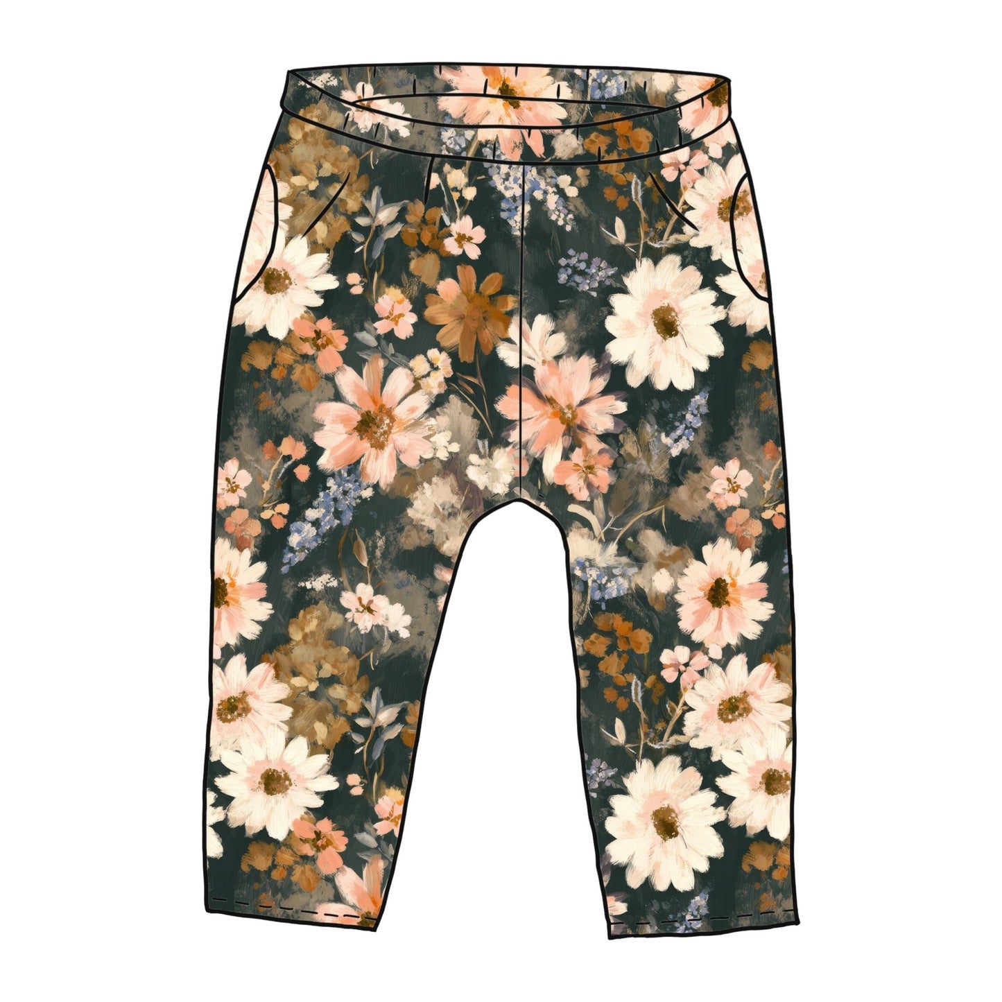 Fall Floral Toddler & Child Pocket Trousers