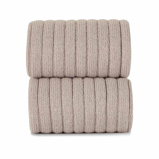 Cóndor Cotton Rib Knee High Socks - STONE