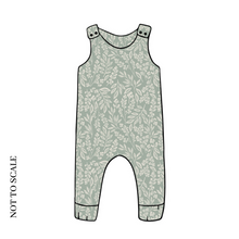 Load image into Gallery viewer, Sage Boho Leaves Romper
