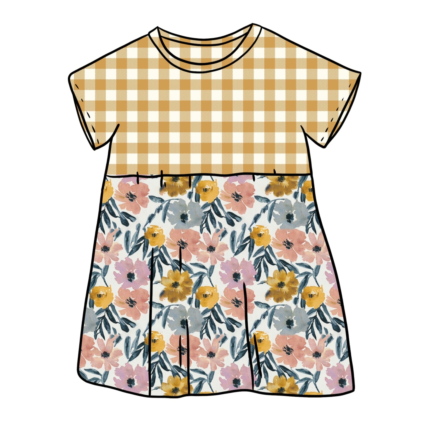 Sunny Blooms Short Sleeve Dress