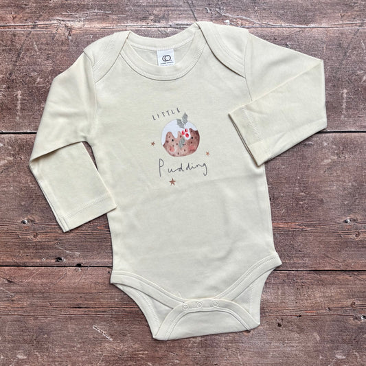 Little pudding long sleeve bodysuit 0-3m (natural)
