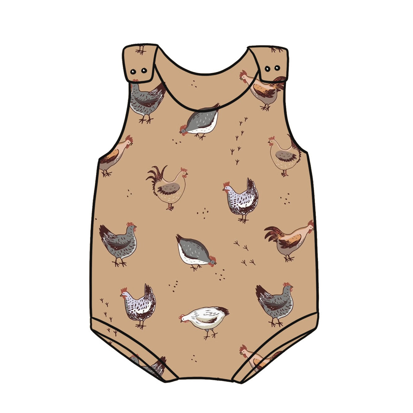 Chickens Bloomer Romper