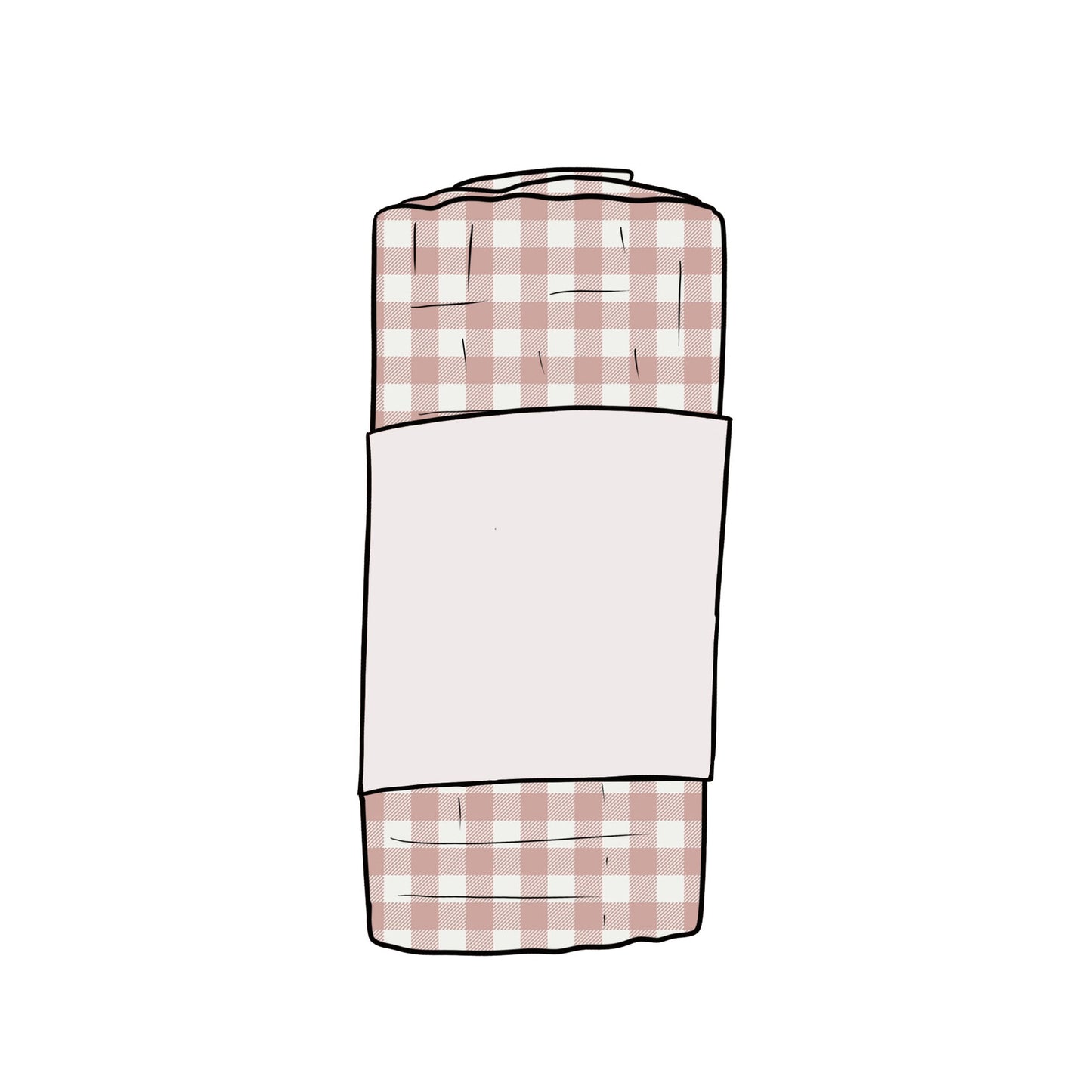 Rose Gingham Muslin Swaddle Blanket