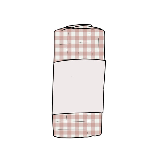 Rose Gingham Muslin Swaddle Blanket