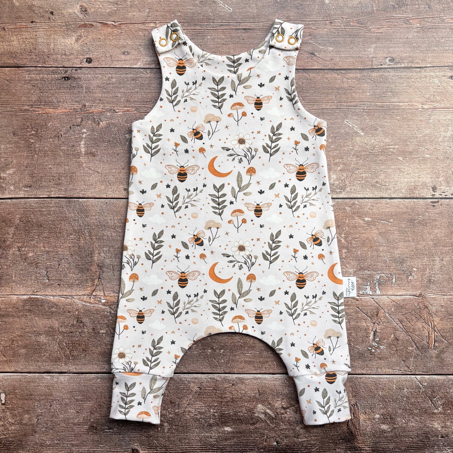 Bees & Moon Child & Baby Full Length Romper