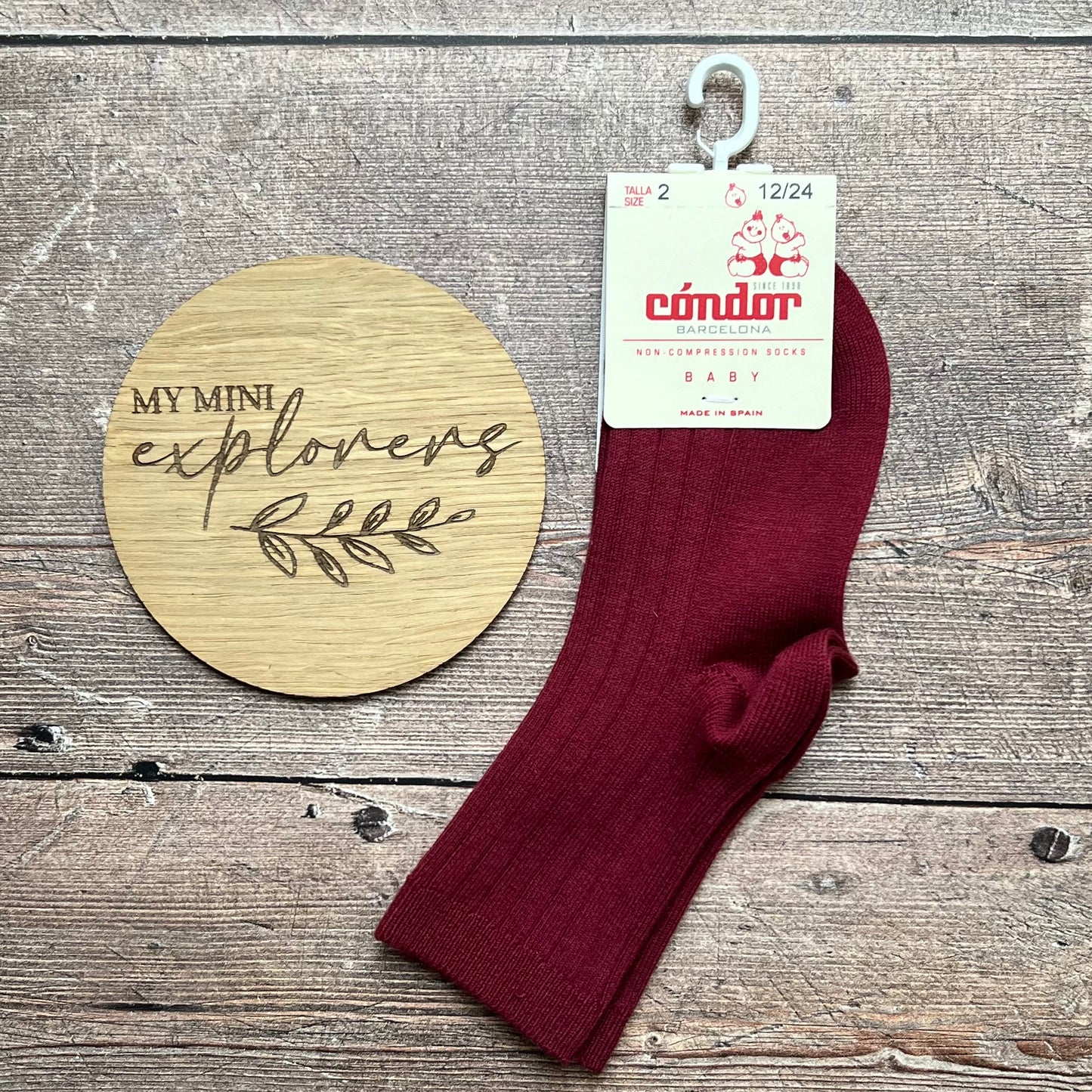 Cóndor Cotton Rib Ankle Socks - GARNET