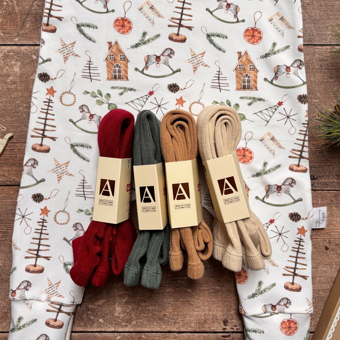 Scandi Christmas Child & Baby Bloomer Romper