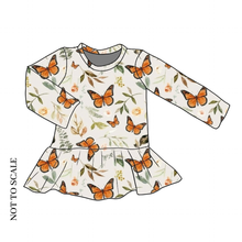Load image into Gallery viewer, Monarch Butterflies Peplum Top
