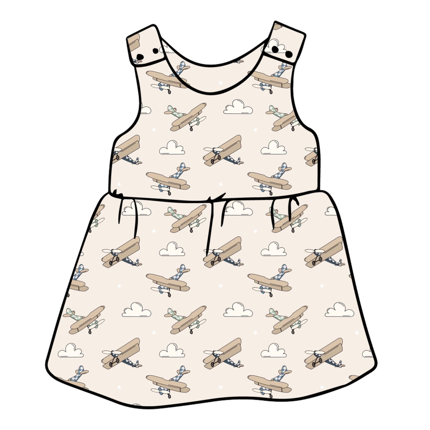 Vintage Airplanes Pinafore Dress
