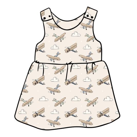 Vintage Airplanes Pinafore Dress