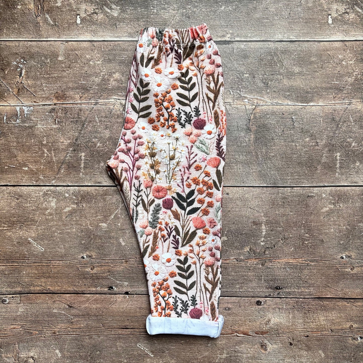 Embroidered Look Floral Toddler & Child Pocket Trousers 1-2 years