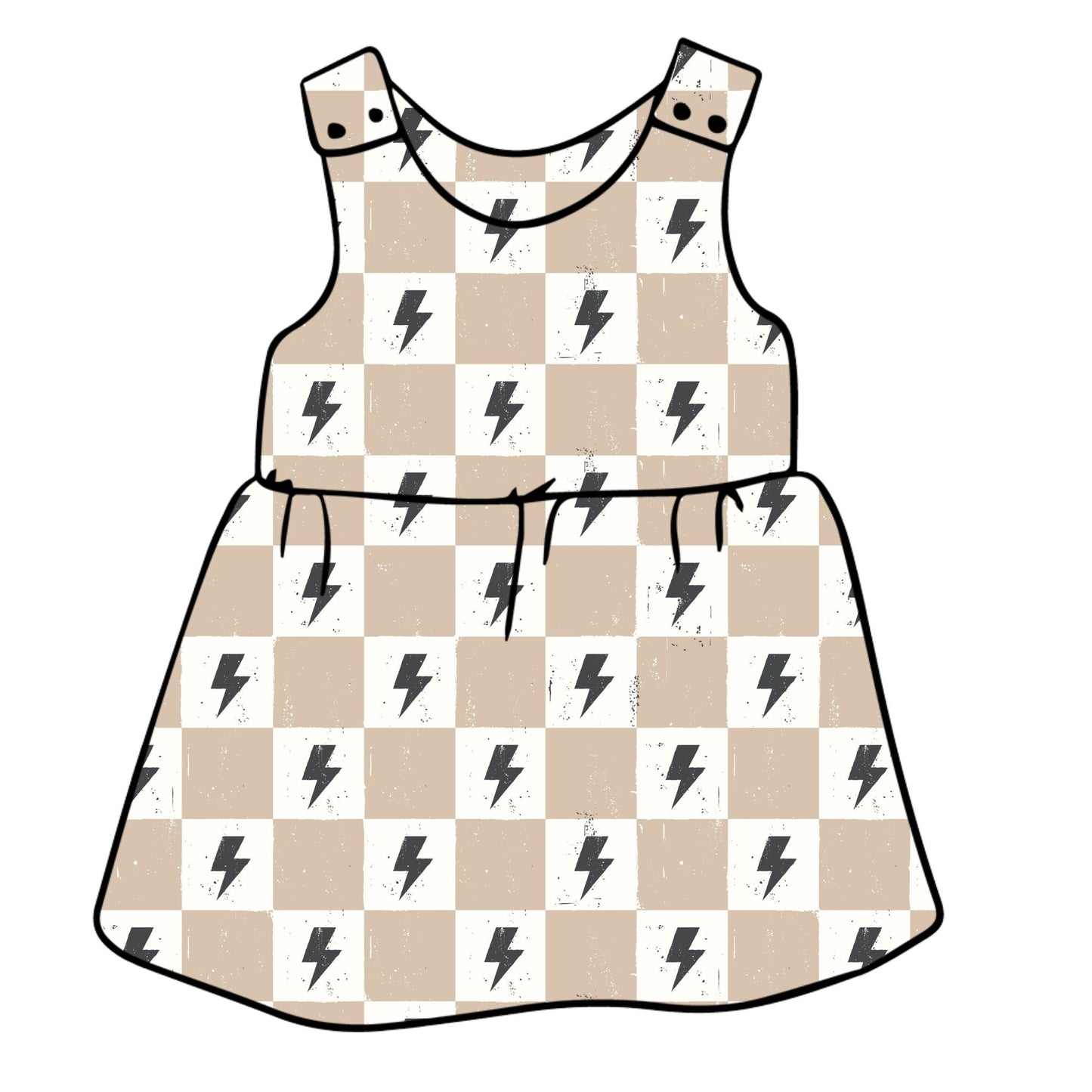 Lightning Chequers Child & Baby Pinafore Dress