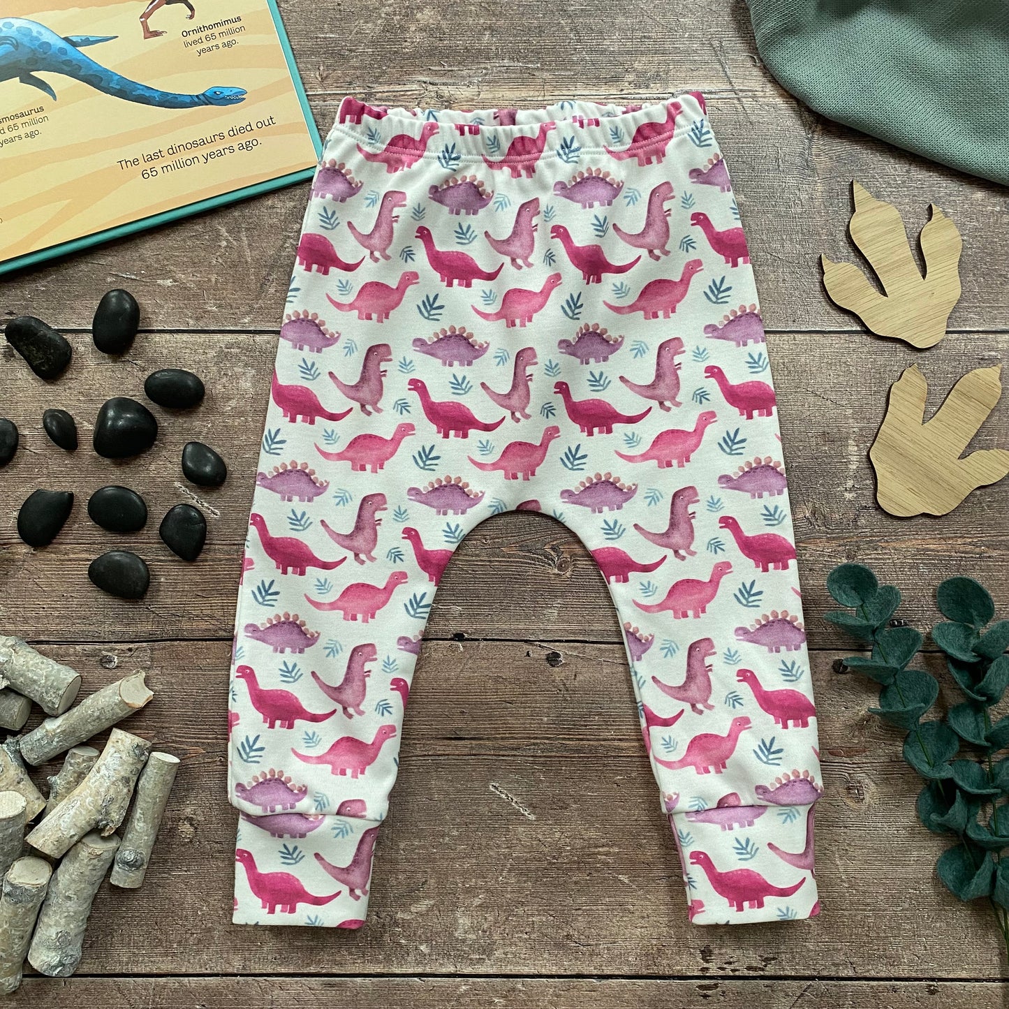 Pink Dinos Harems 18-24m