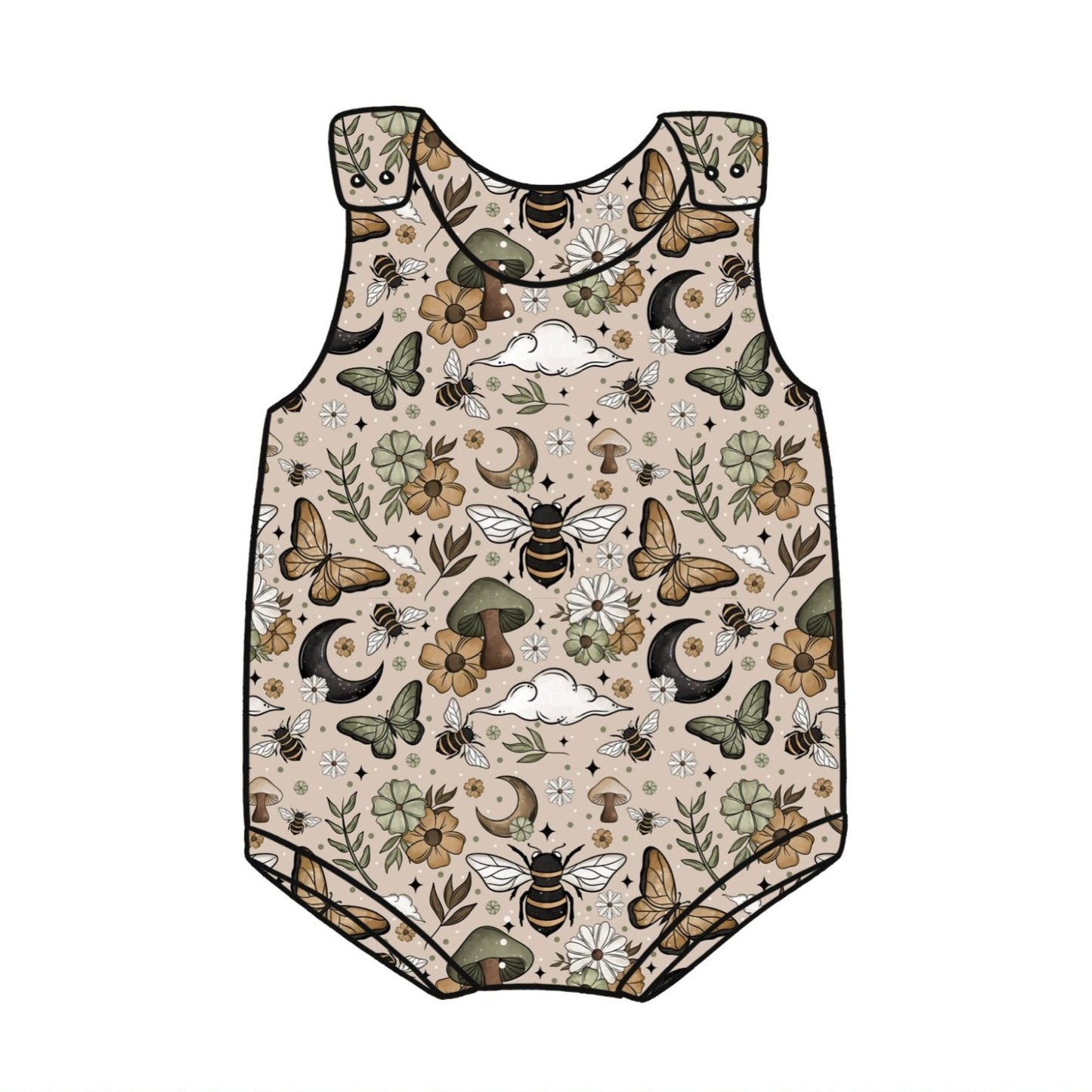 Fall Bees Child & Baby Bloomer Romper