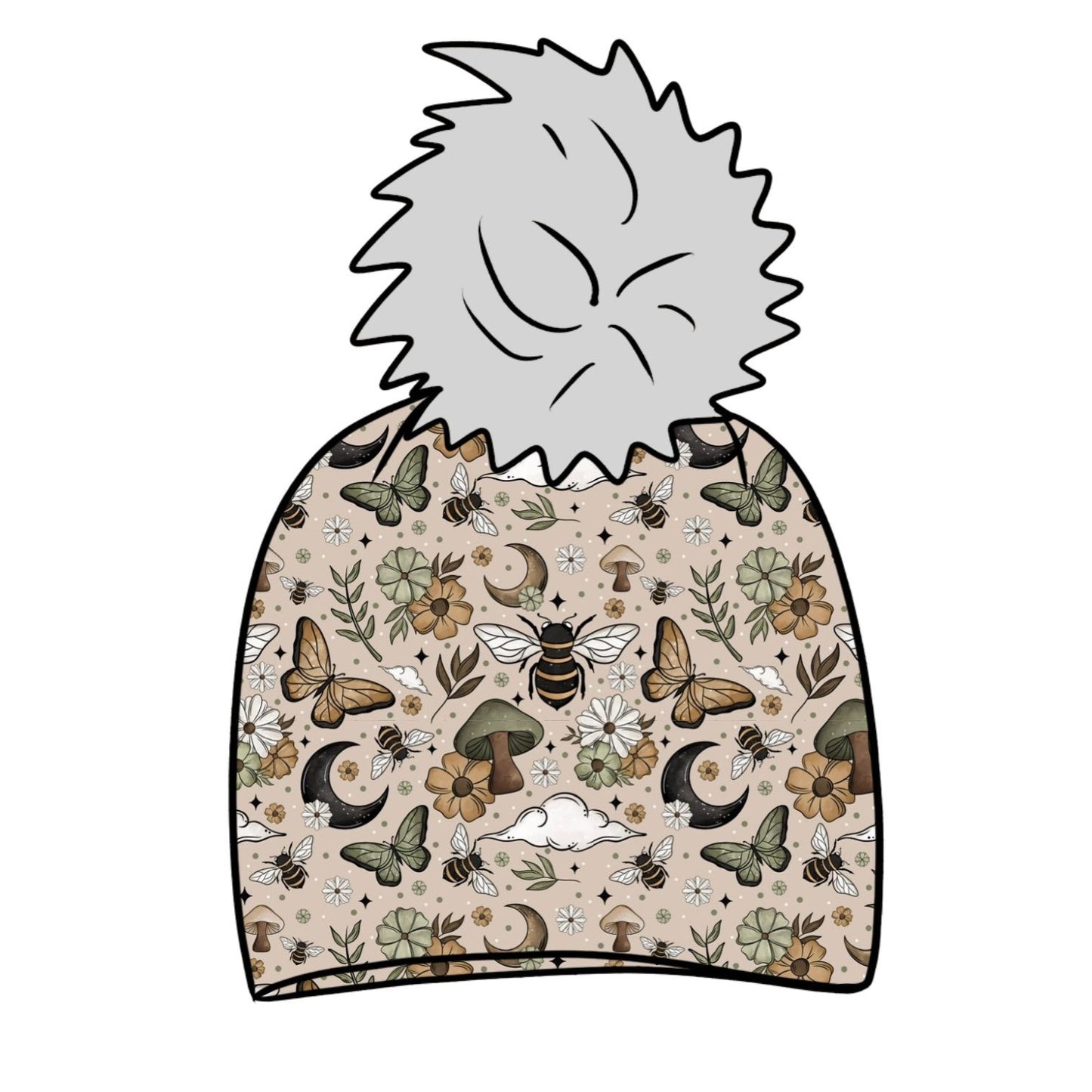 Fall Bees Toddler & Child Bobble Hat