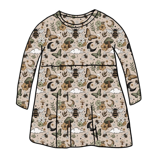 Fall Bees Child & Baby Long Sleeve Dress