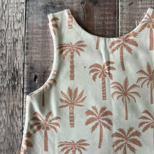 Load image into Gallery viewer, Perfectly Imperfect Palm trees Short Romper 12-18m
