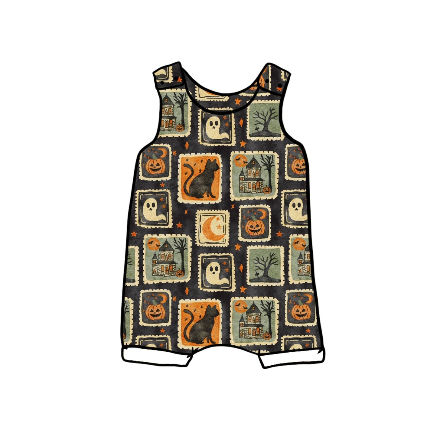 Halloween Stamps Child & Baby Short Romper