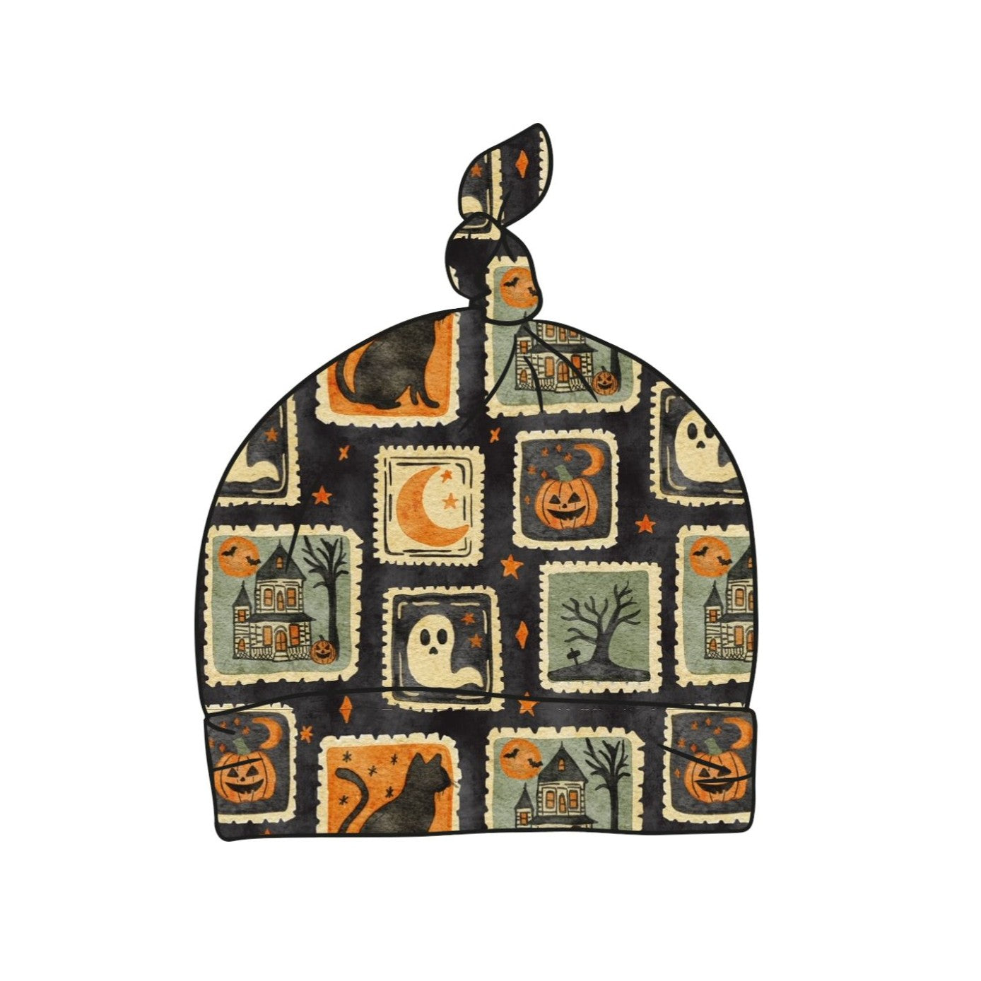 Halloween Stamps Baby Knotted Hat