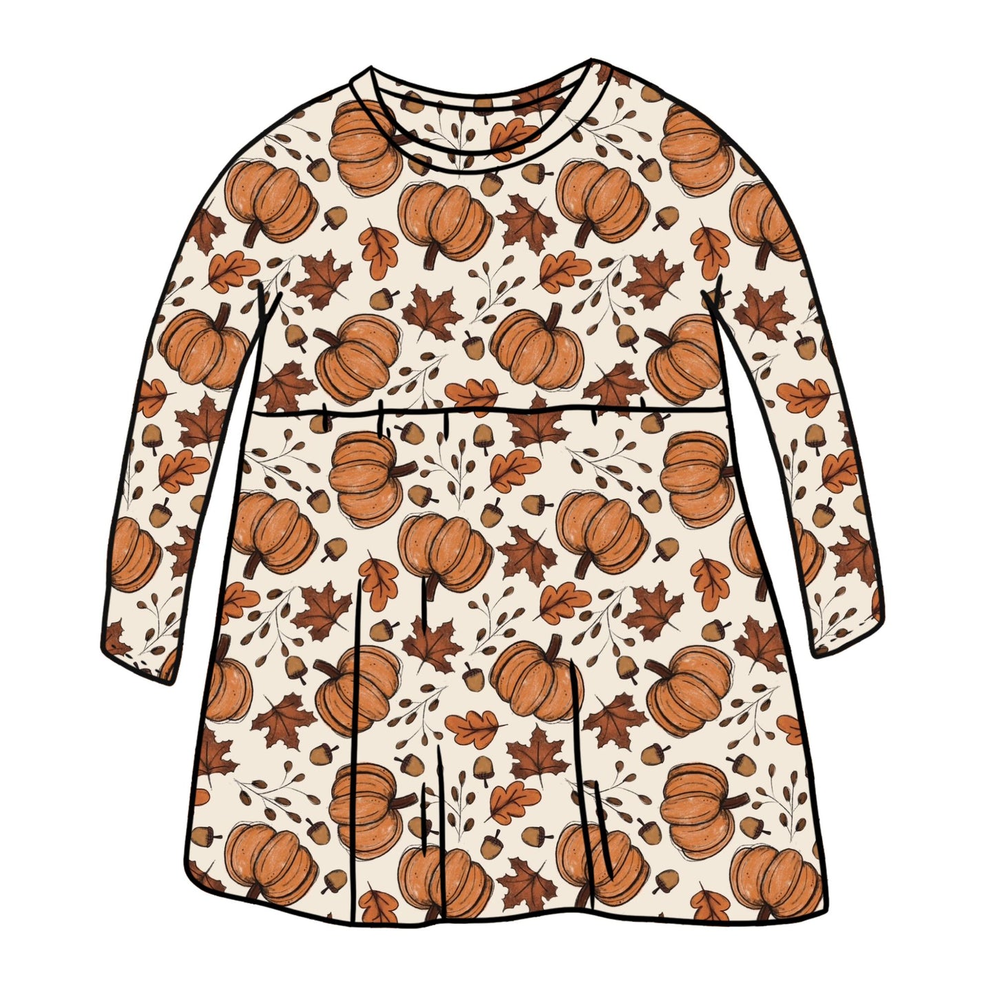 Harvest Vibes Child & Baby Long Sleeve Dress