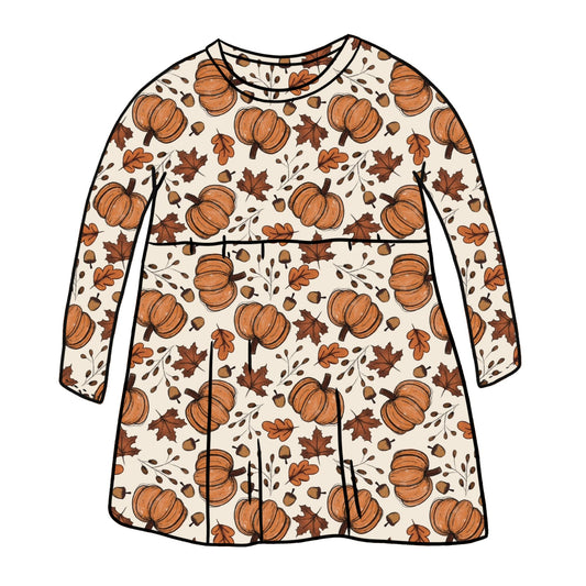 Harvest Vibes Child & Baby Long Sleeve Dress